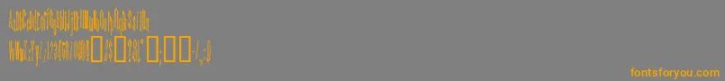 KINDA   -Schriftart – Orangefarbene Schriften auf grauem Hintergrund