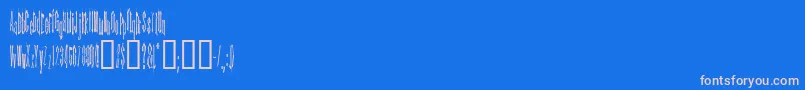 KINDA   -Schriftart – Rosa Schriften auf blauem Hintergrund