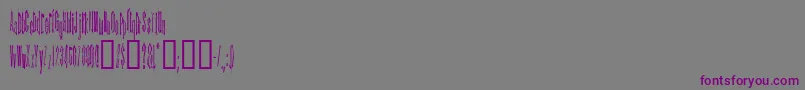 KINDA   -Schriftart – Violette Schriften auf grauem Hintergrund