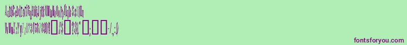 KINDA   -Schriftart – Violette Schriften auf grünem Hintergrund