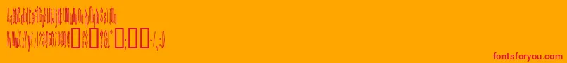 KINDA    Font – Red Fonts on Orange Background