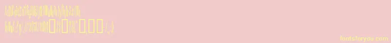 KINDA   -Schriftart – Gelbe Schriften auf rosa Hintergrund