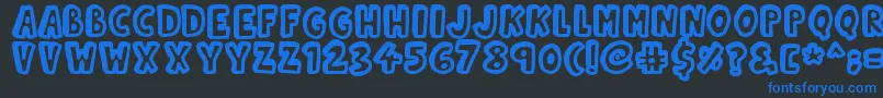 Kinda 3D Font – Blue Fonts on Black Background