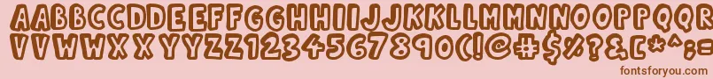 Kinda 3D Font – Brown Fonts on Pink Background