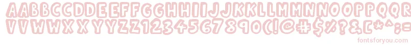 Kinda 3D Font – Pink Fonts on White Background