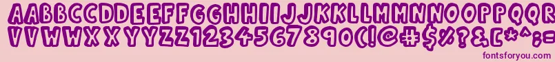 Kinda 3D Font – Purple Fonts on Pink Background