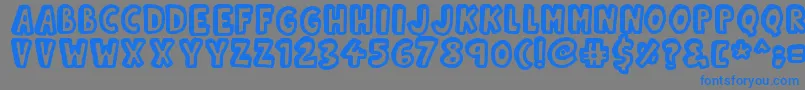 Kinda 3D Font – Blue Fonts on Gray Background