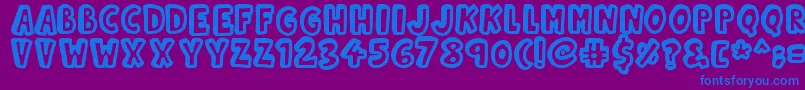 Kinda 3D Font – Blue Fonts on Purple Background