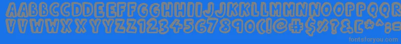 Kinda 3D Font – Gray Fonts on Blue Background