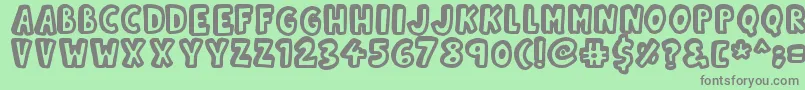 Kinda 3D Font – Gray Fonts on Green Background