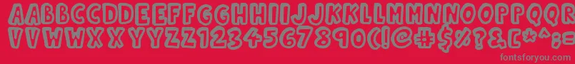 Kinda 3D Font – Gray Fonts on Red Background