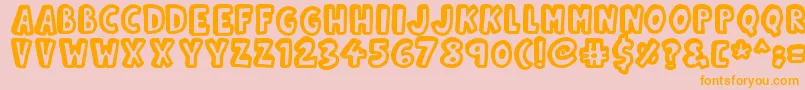 Kinda 3D Font – Orange Fonts on Pink Background