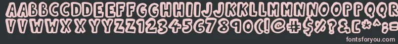 Kinda 3D Font – Pink Fonts on Black Background