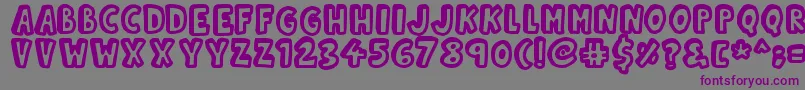 Kinda 3D Font – Purple Fonts on Gray Background