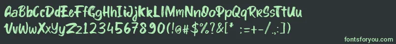 Подробнее о шрифте kinder Boy font Шрифт kinder Boy font – зелёные шрифты на чёрном фоне