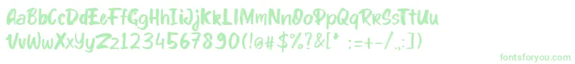 kinder Boy font-fontti – vihreät fontit
