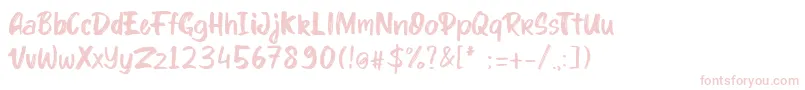 Шрифт kinder Boy font – розовые шрифты