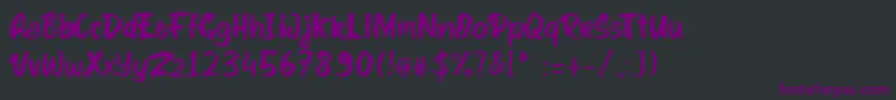 Fonte kinder Boy font – fontes roxas em um fundo preto