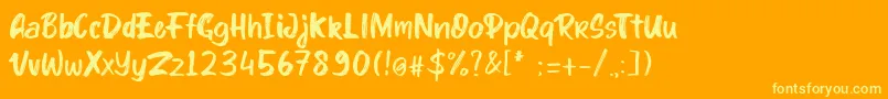 Más sobre la fuente kinder Boy font fuente kinder Boy font – Fuentes Amarillas Sobre Fondo Naranja