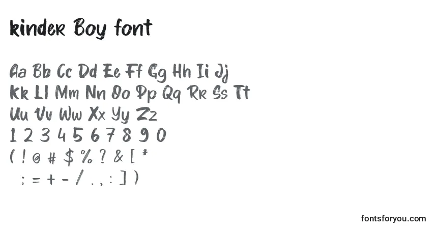 A fonte Kinder Boy font (131655) – alfabeto, números, caracteres especiais