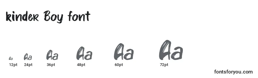 Размеры шрифта Kinder Boy font (131655)