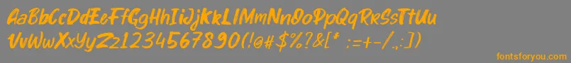 En savoir plus sur la police kinder Boy Italic Police kinder Boy Italic – polices orange sur fond gris