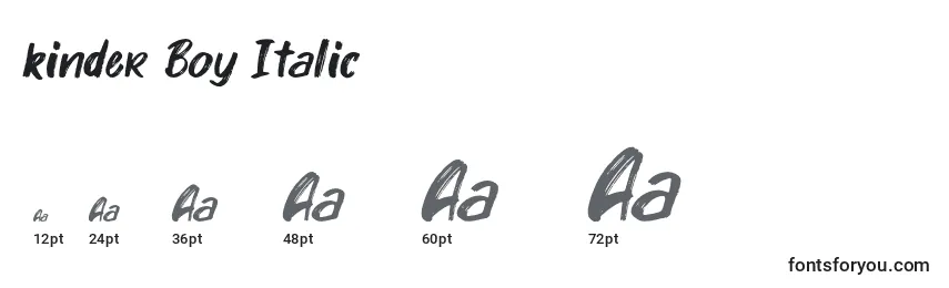 Kinder Boy Italic Font Sizes