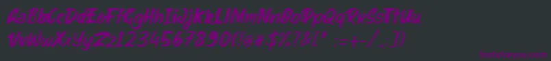 fuente kinder Boy Italic – Fuentes Moradas Sobre Fondo Negro