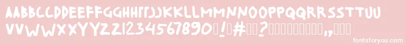 KinDisplay Font – White Fonts on Pink Background