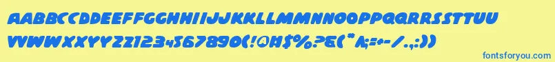 Casps2 Font – Blue Fonts on Yellow Background