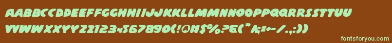 Casps2 Font – Green Fonts on Brown Background