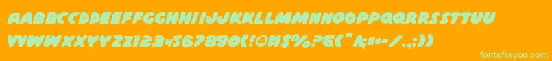 Casps2 Font – Green Fonts on Orange Background