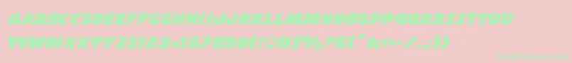 Casps2 Font – Green Fonts on Pink Background