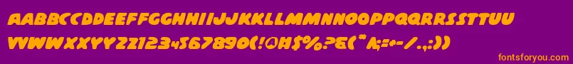 Casps2 Font – Orange Fonts on Purple Background