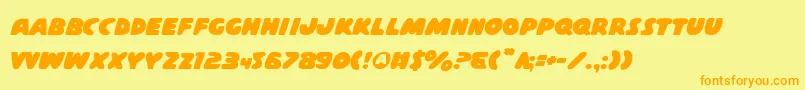 Casps2 Font – Orange Fonts on Yellow Background