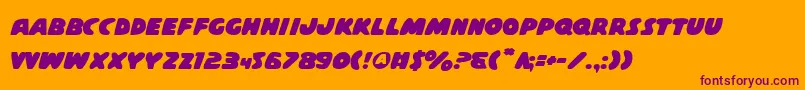Casps2 Font – Purple Fonts on Orange Background