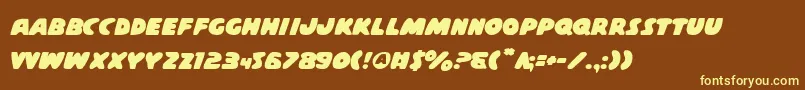 Casps2 Font – Yellow Fonts on Brown Background