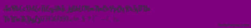 Kindly Jasmine-Schriftart – Schwarze Schriften auf violettem Hintergrund