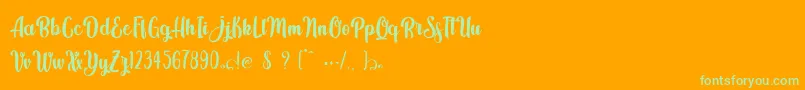 En savoir plus sur la police Kindly Jasmine Police Kindly Jasmine – polices vertes sur fond orange