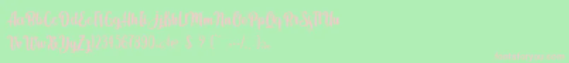Police Kindly Jasmine – polices roses sur fond vert