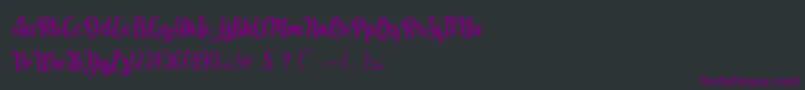 Kindly Jasmine Font – Purple Fonts on Black Background