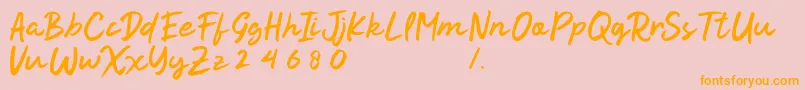 Kindson Font – Orange Fonts on Pink Background