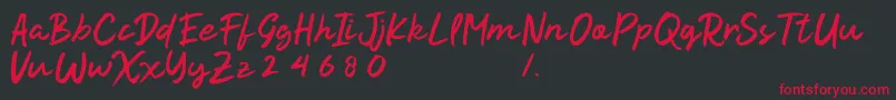 Kindson Font – Red Fonts on Black Background