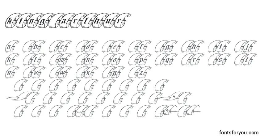 Schriftart KING ARTHUR – Alphabet, Zahlen, spezielle Symbole