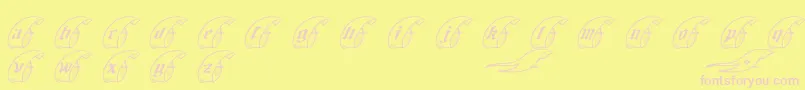KING ARTHUR Font – Pink Fonts on Yellow Background