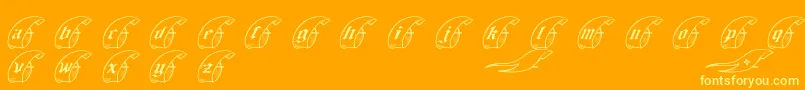 More about KING ARTHUR Font KING ARTHUR Font – Yellow Fonts on Orange Background