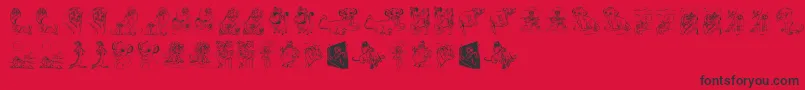 King Lion Font – Black Fonts on Red Background