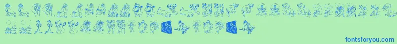 Подробнее о шрифте King Lion Шрифт King Lion – синие шрифты на зелёном фоне