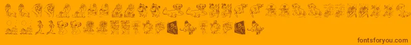 Lisätietoja King Lion-fontista King Lion-fontti – ruskeat fontit oranssilla taustalla