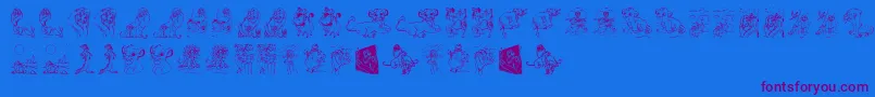 King Lion-fontti – violetit fontit sinisellä taustalla